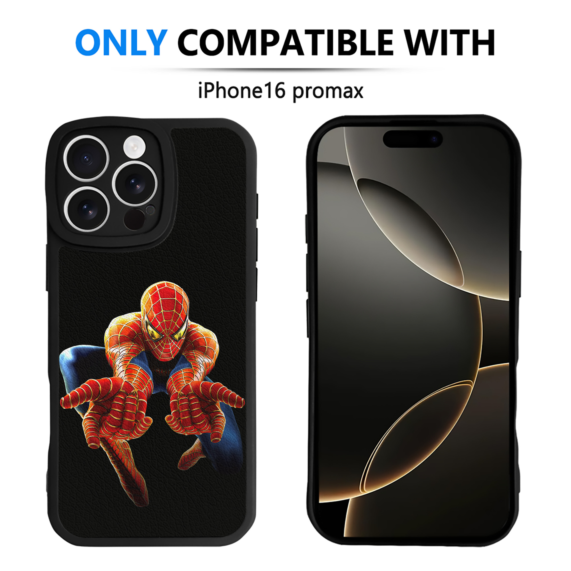 Spider Man スパイダーマン 【iPhone 16シリーズ対応】シリコンスマホケース（レザー調） 材質：シリコン